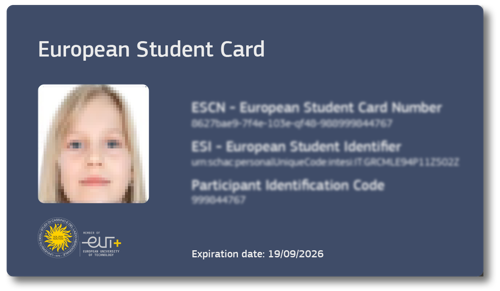 European Student Card (ESC) preview